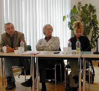Thilo Weichert, Rolf G&ouml;ssler und Evelin Kenzler; Foto: Axel Hildebrandt