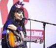 Nina Hagen und Wenzel dabei 'LINKS wo das Herz schl&auml;gt'; Foto: Linksfraktion